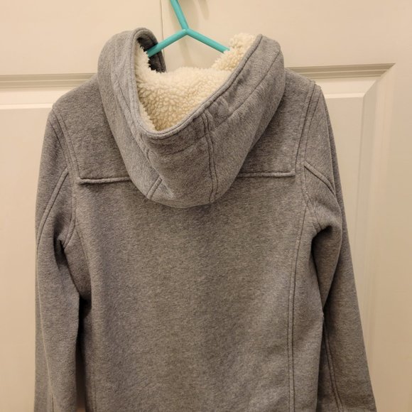 Women's Cotton Fleece Hooded Duffle Jacket, Size S - Picture 3 of 5